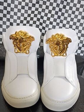 Medusa White Sneakers For Men's
